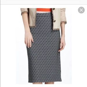 Anthropologie pencil skirt in geometric print